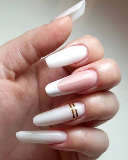 Coolest Females White French Nail