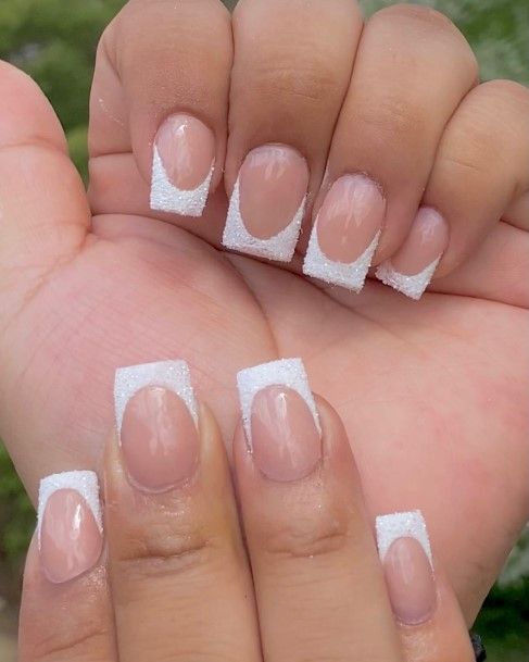 Coolest Females White French Tip Nail