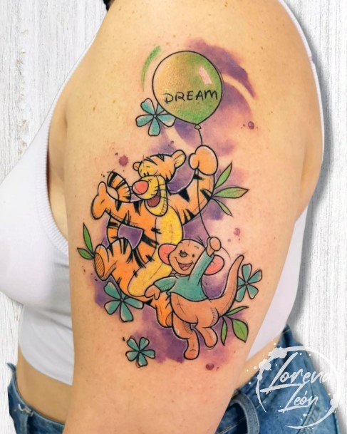 Coolest Females Winnie The Pooh Tattoo