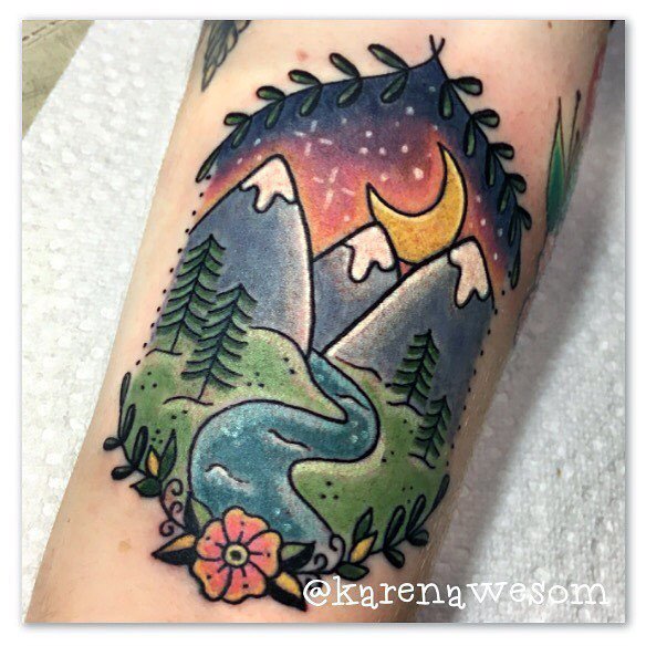 Coolest Hiking Tattoo Ideas For Girls