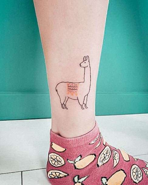 Coolest Womens Alpaca Tattoos