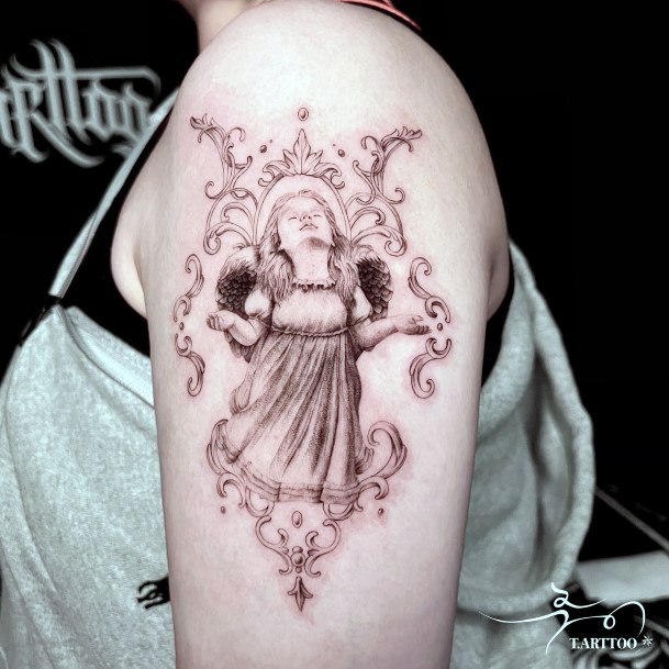 Coolest Womens Baby Angel Tattoos