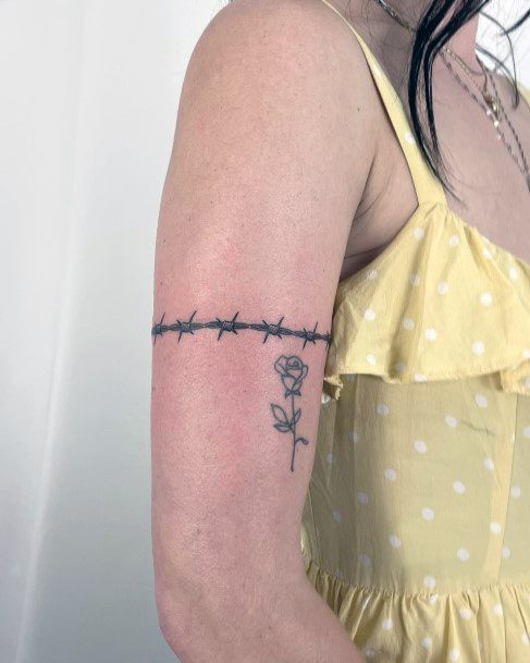 Coolest Womens Barbed Wire Tattoos