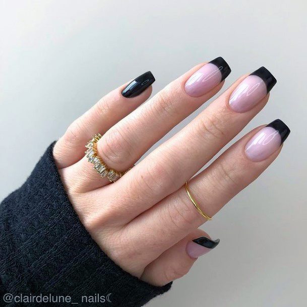 Coolest Womens Black Dress Nails