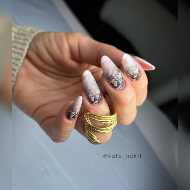 Coolest Womens Black Ombre Nails