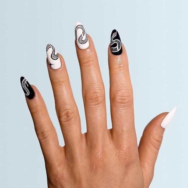 Coolest Womens Black Oval Nails