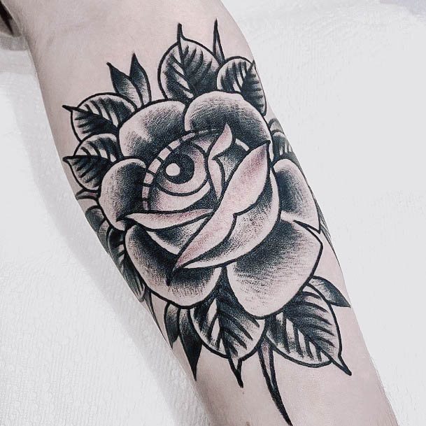 Coolest Womens Black Rose Tattoos