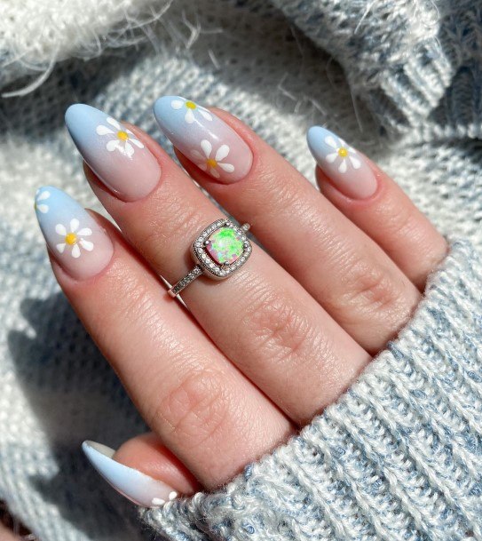 Coolest Womens Blue Ombre Nails