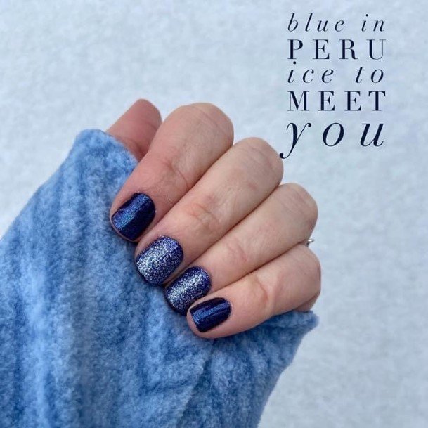Coolest Womens Blue Winter Nails