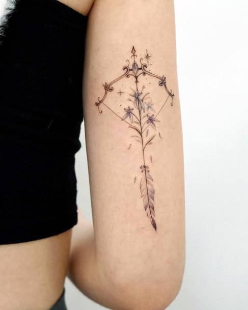 Coolest Womens Bow And Arrow Tattoos