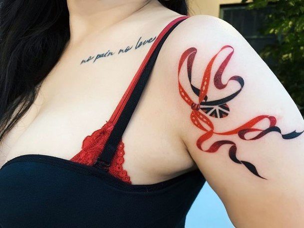 Coolest Womens Bow Tattoos