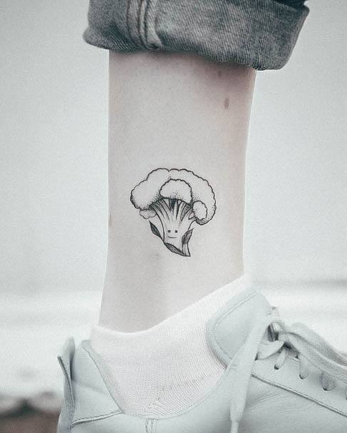 Coolest Womens Broccoli Tattoos