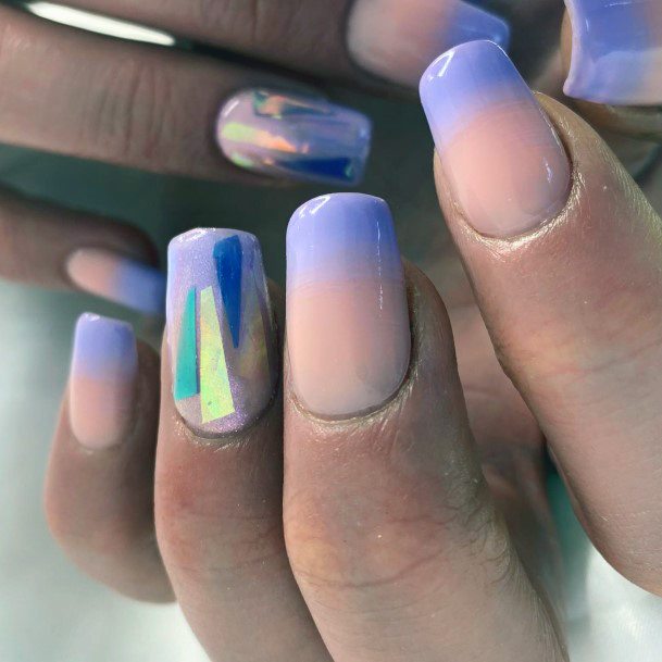 Coolest Womens Broken Shattered Glass Nails