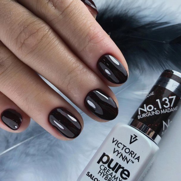 Coolest Womens Burgundy And Black Nails