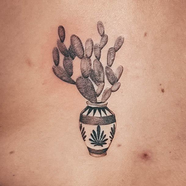 Coolest Womens Cactus Tattoos