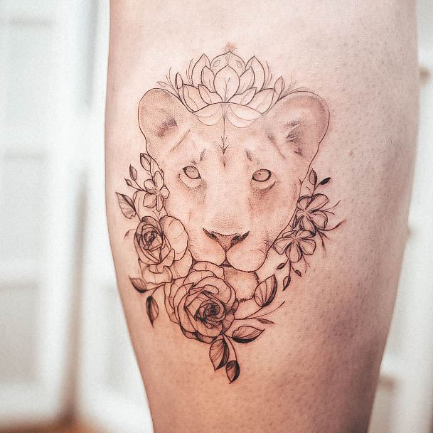 Coolest Womens Calf Tattoos