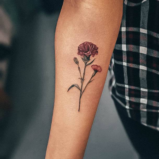 Coolest Womens Carnation Tattoos