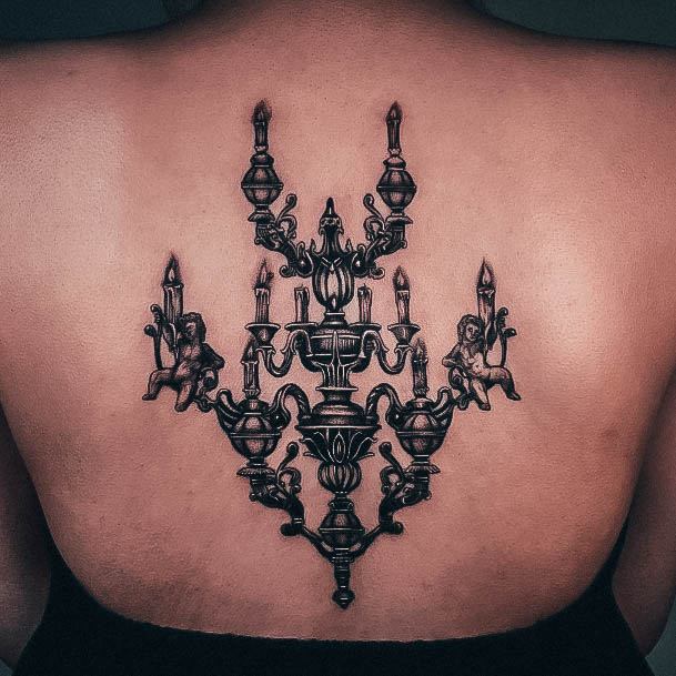 Coolest Womens Chandelier Tattoos