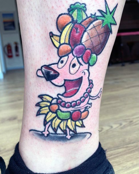 Coolest Womens Courage The Cowardly Dog Tattoos