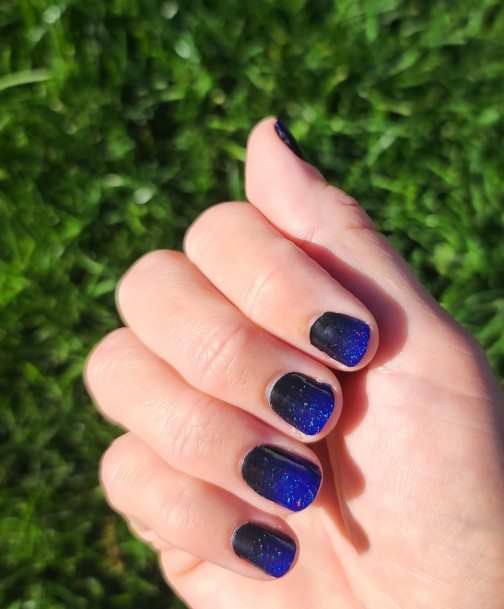 Coolest Womens Dark Blue Ombre Nails