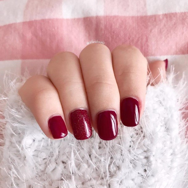 Coolest Womens Dark Red Nails