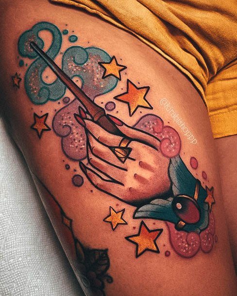 Coolest Womens Deathly Hallows Tattoos