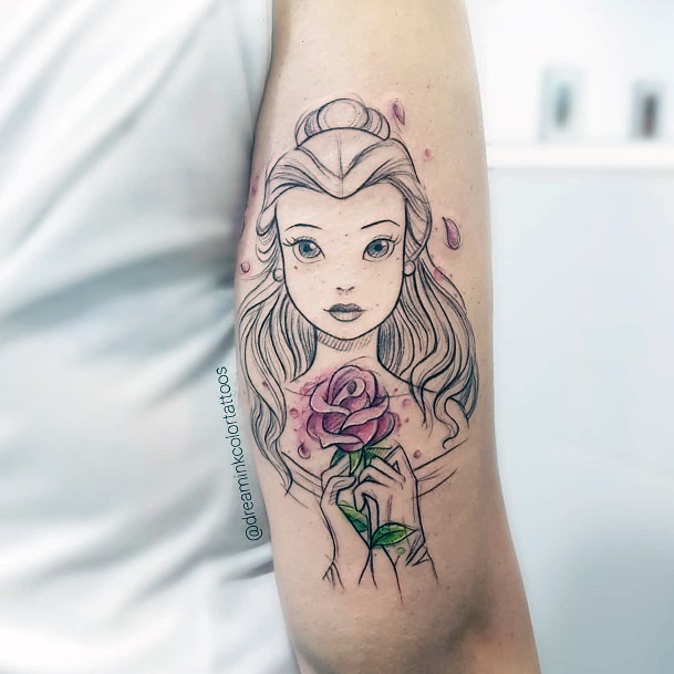 Coolest Womens Enchanted Rose Tattoos