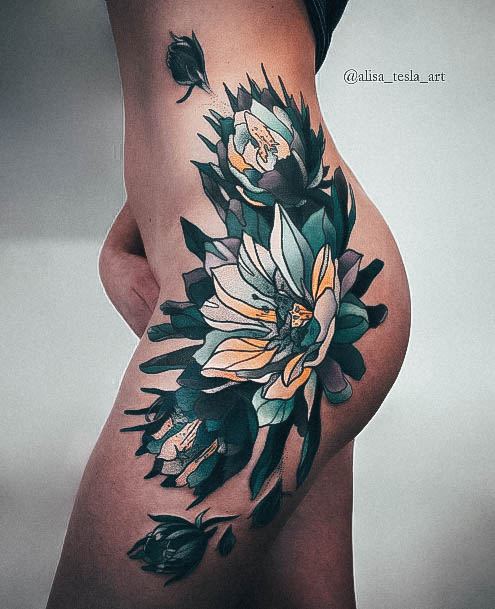 Coolest Womens Floral Tattoos