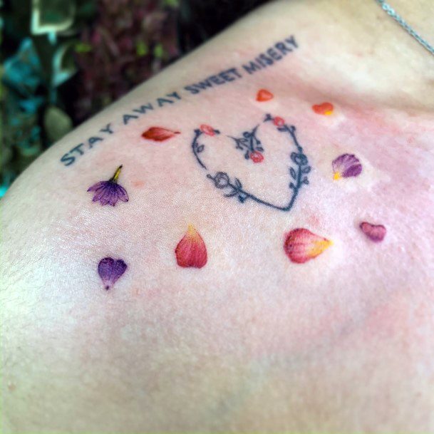 Coolest Womens Flower Petal Tattoos