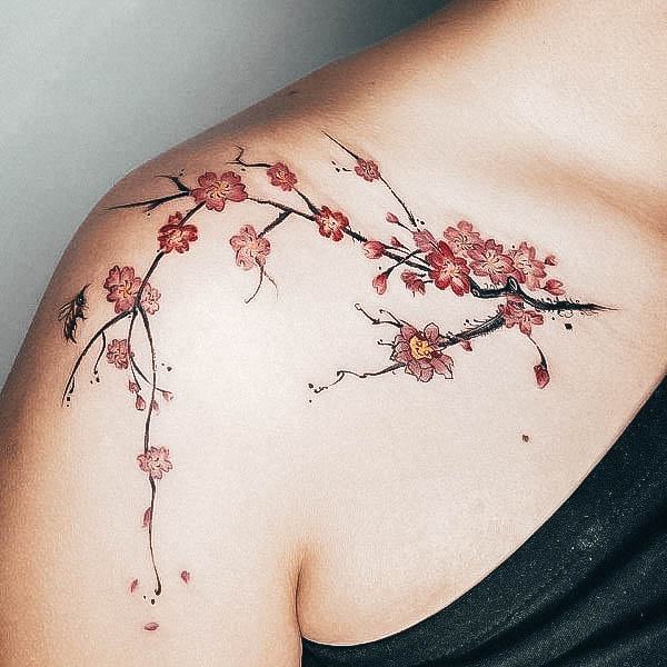 Coolest Womens Flower Shoulder Tattoos