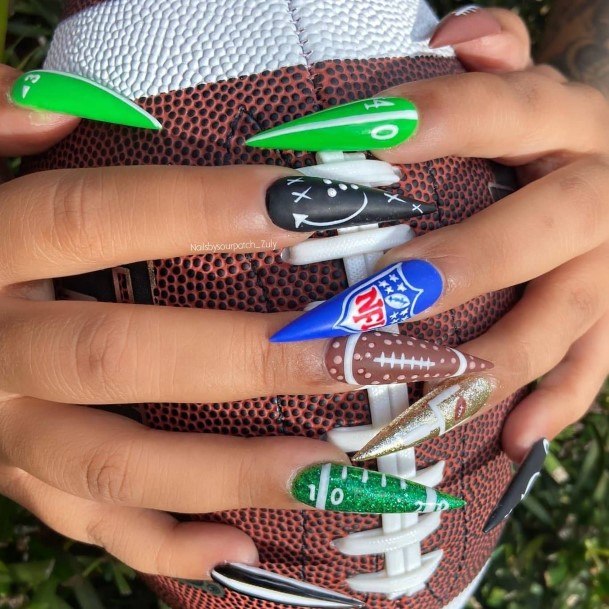 Coolest Womens Football Nails