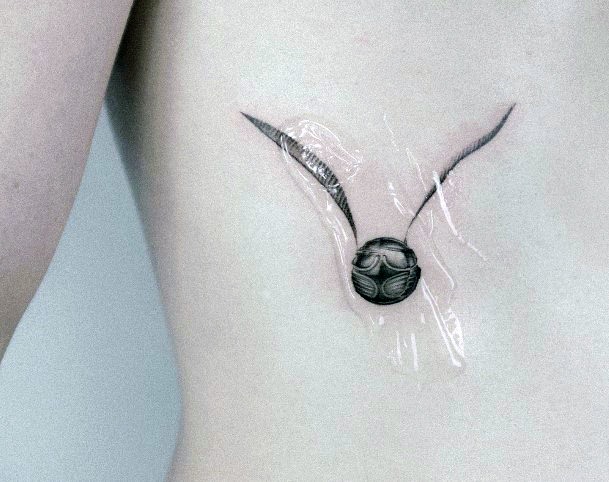 Coolest Womens Golden Snitch Tattoos