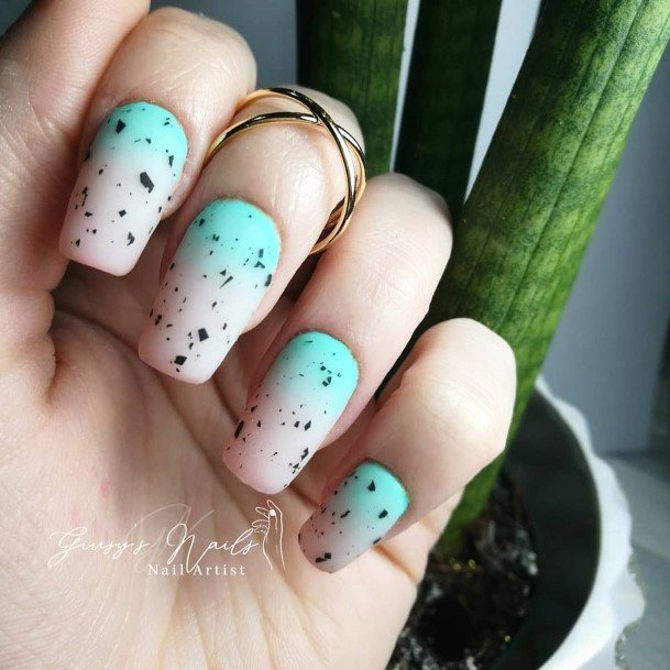 Coolest Womens Green And White Nails