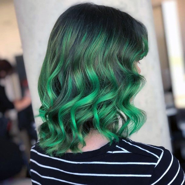 Coolest Womens Green Hairstyless