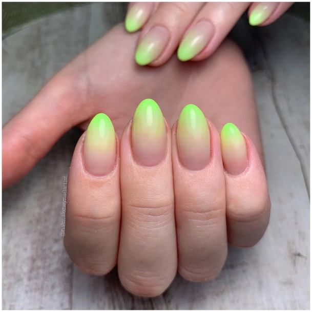 Coolest Womens Green Ombre Nails