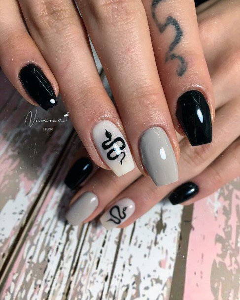 Coolest Womens Grey Dress Nails