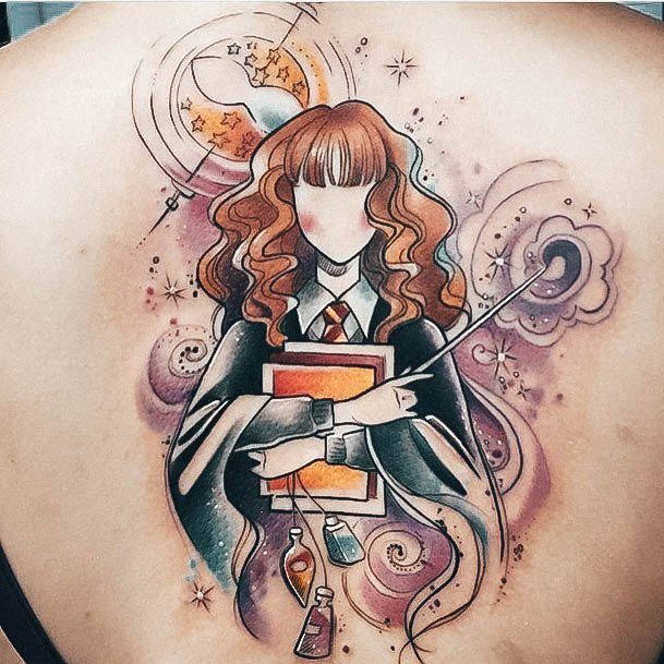 Coolest Womens Harry Potter Tattoos Back