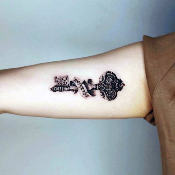 Coolest Womens Key Tattoos