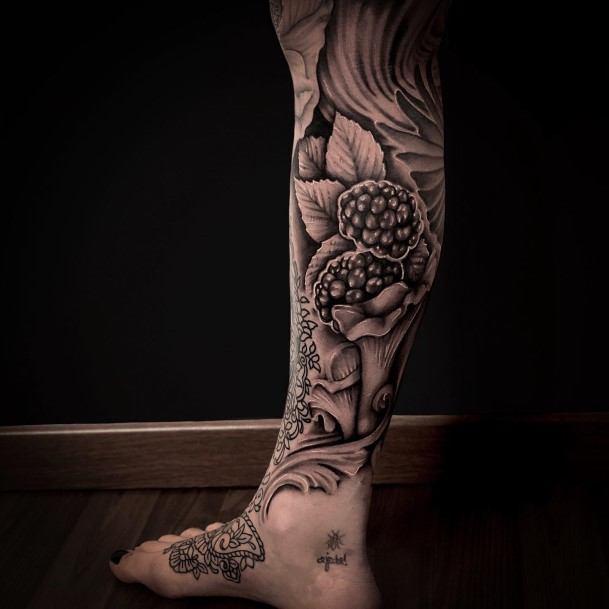 Coolest Womens Leg Sleeve Tattoos