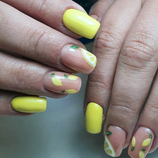 Coolest Womens Lemon Nails