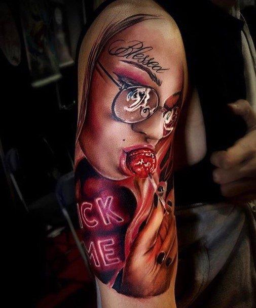 Coolest Womens Lollipop Tattoos