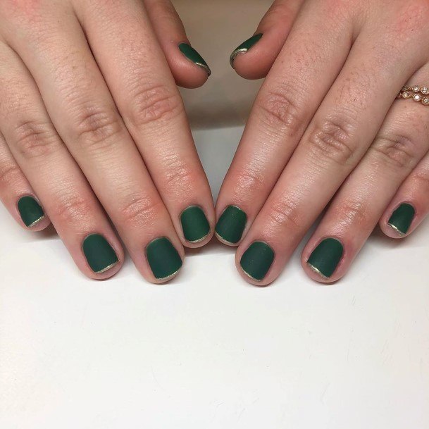 Coolest Womens Matte Green Nails