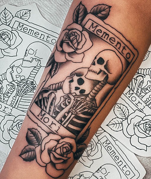 Coolest Womens Memento Mori Tattoos