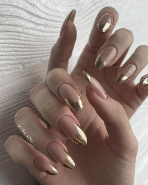 Coolest Womens Metallic Gold Nails