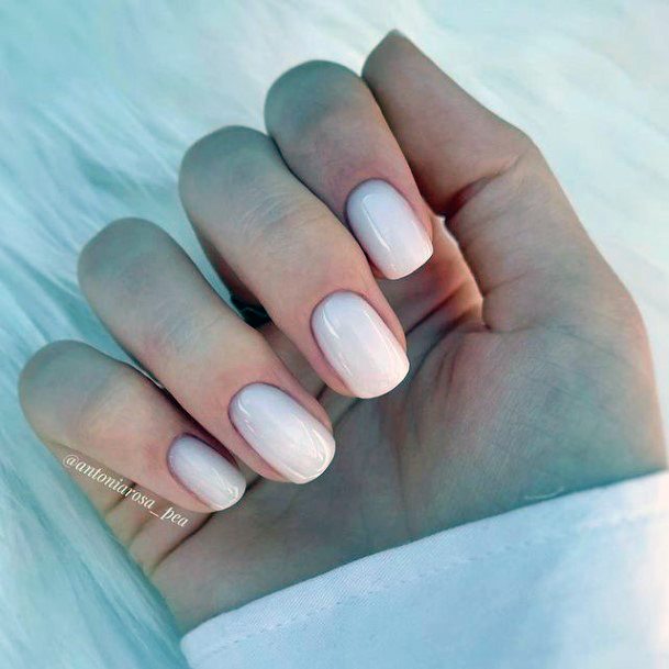 Coolest Womens Milky White Nails