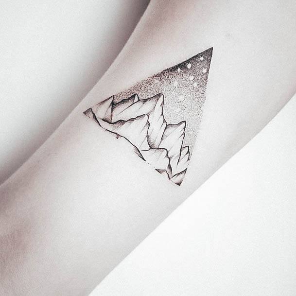 Coolest Womens Mountain Tattoos Dotwork