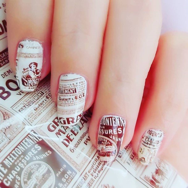 Coolest Womens Newspaper Nails