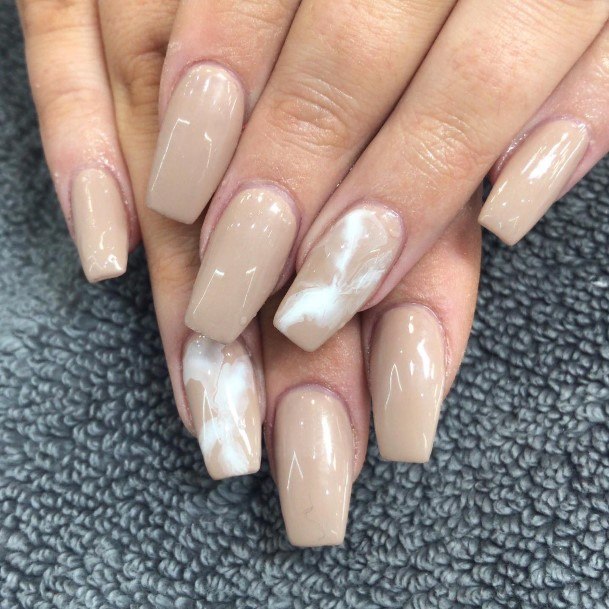Coolest Womens Nude Marble Nails