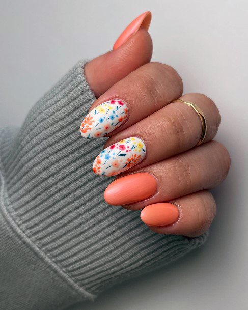 Coolest Womens Orange Nails