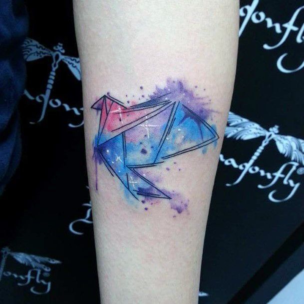 Coolest Womens Origami Tattoos